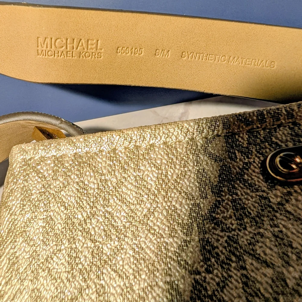 Michael Kors Gold Logo Crossbody Belt Bag